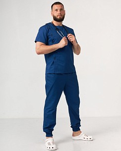 Медичний костюм чоловічий Техас синій